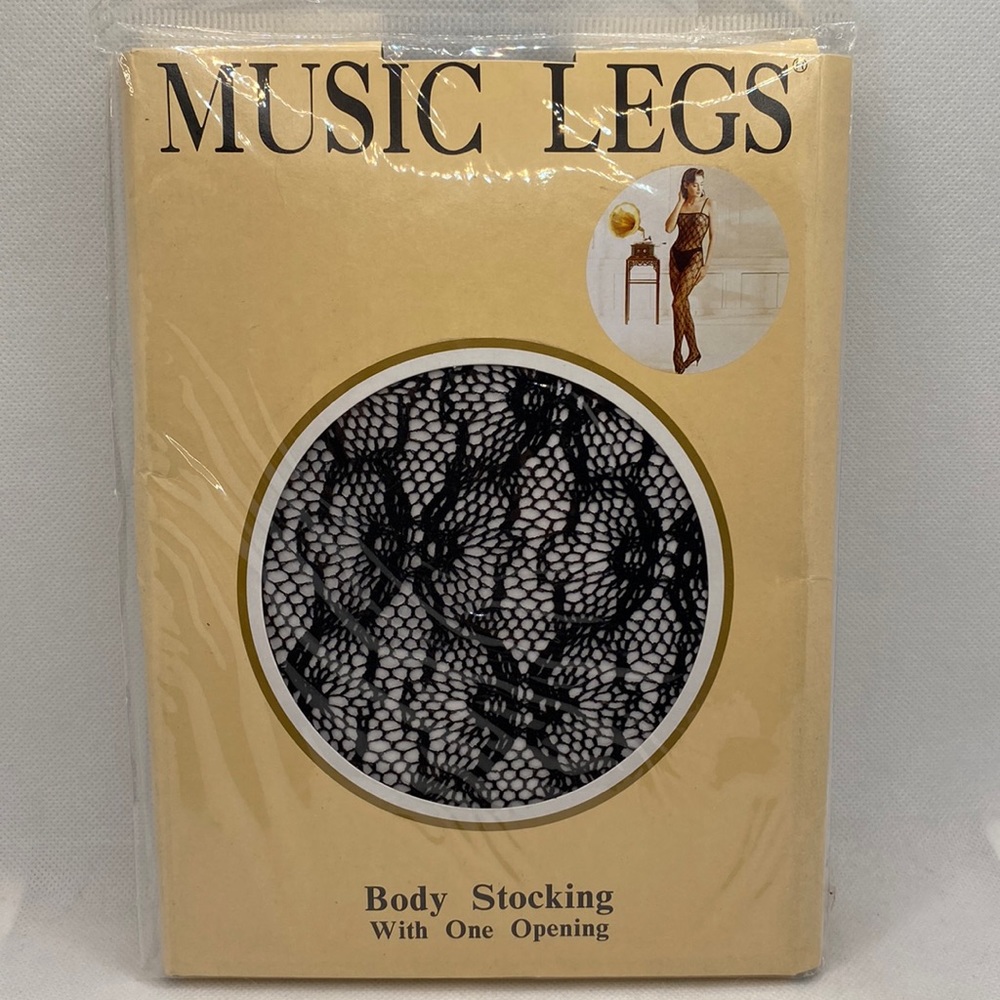 Music Legs Body Stocking with One Opening Black 90-145 lbs & 4 ft 10” - …